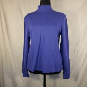 Appleseed's Women's Purple Long Sleeve Turtleneck - PM